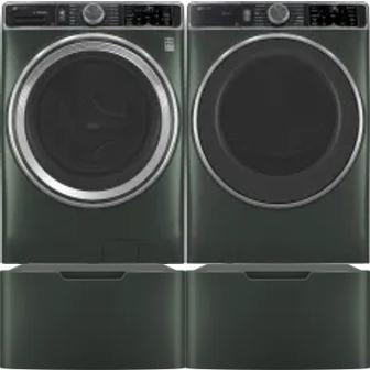 Side by Side Washer & Dryer Set on Pedestals